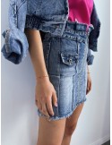 Fusta denim cu fermoar 9059 - Magazin online - Boutique